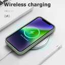 JELE Shockproof Designed for iPhone 13 Case, Liquid Silicone Phone Case with [Soft Anti-Scratch Microfiber Lining] Military Grade Drop Protection Slim Thin Cover, 6.1 inch, Calke Green