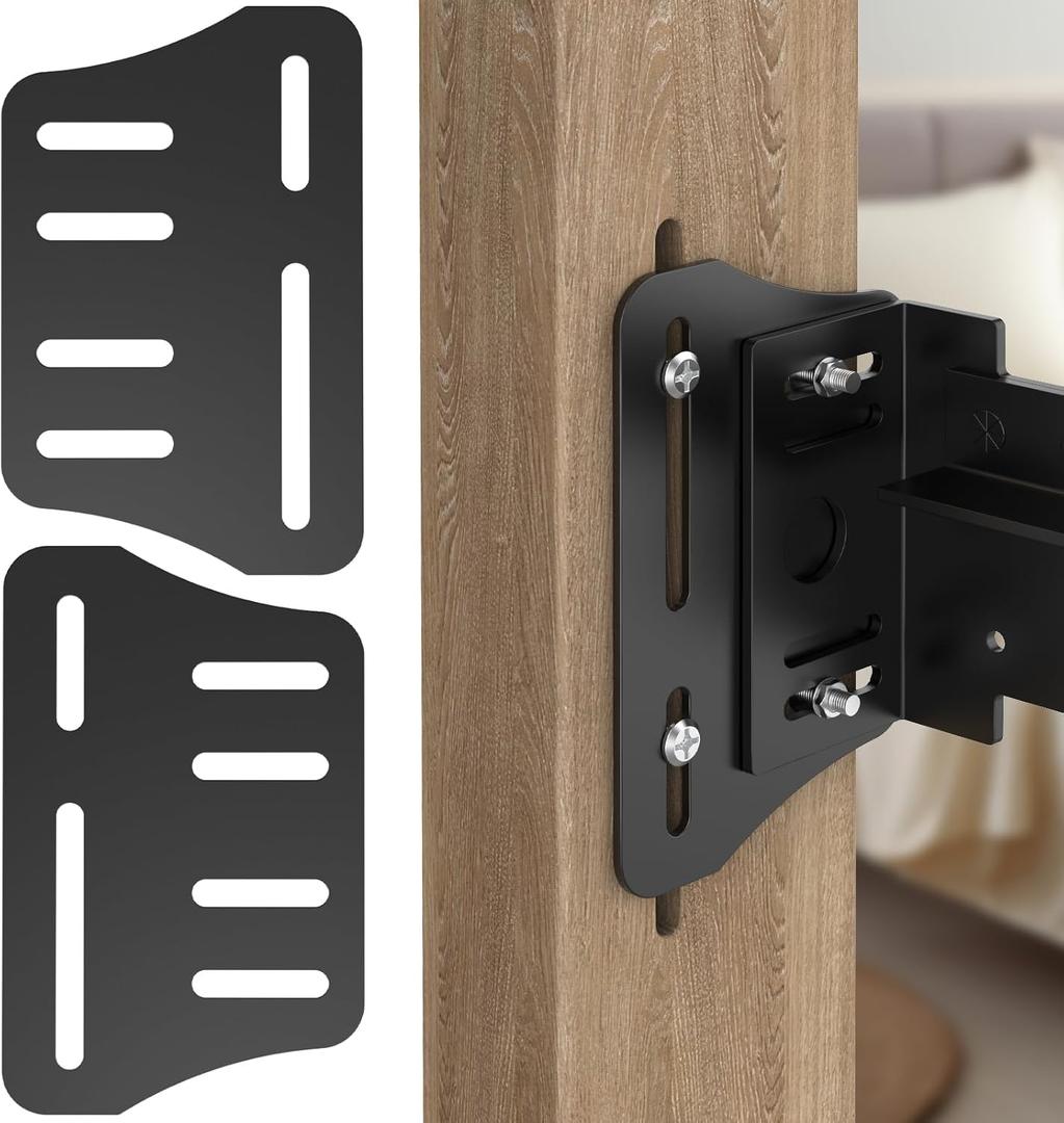 Linone 2PCS Heavy Duty Bed Frame Adapter/Connector Plate for Headboard and Footboard, Adjustable Metal Frame Modification Brackets