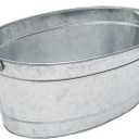 Achla Designs C-55 Large Galvanized Steel Metal Oval tub 

	29.5"L x 11.25"W x 16.75"H