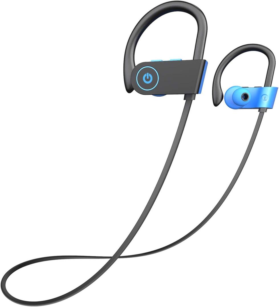 Boean Wireless Earbuds, Bluetooth Headphones 5.3, Wireless Headphones with 16Hrs Playtime IPX7 Waterproof in-Ear Earphones, Deep Bass Stereo Earbuds with Microphone for Gym Running Home Workout (D,Blue)