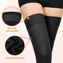 Thigh High Compression Stockings for Women Men, 20-30mmHg Footless Graduated Compression Socks with Silicone Band, Medical Support Sock for Varicose Veins, Edema, Post-Surgery, Sports