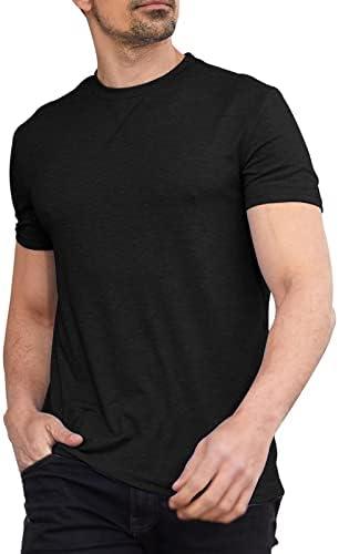 Oftalle Men Soft T-Shirt Casual Short Sleeve Lightweight Basic Tee Shirts Big & Tall XXL