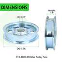 033-7201-25 5-3/4 Idler Pulley Bad Boy Replaces 033-7201-00, 033-2000-00, 033 7201 00, 033-8000-00, Rotary 15422 for Bad Boy 61" 60" 54" 48" MZ Magnum, ZT Elite, Maverick HD Tractors