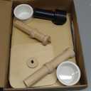 2-in-1 Drive-Thru Tray: Car Food Tray, Wood Car Trays for Eating in Parked Car, Car Desk for Laptop, Car Cup Holder Tray for Road Trip, Taxi, RVs, Truck Drivers