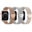 BELONGME 3 Pack Mesh Loop Compatible with Apple Watch Bands for Women Men 40mm 41mm 38mm 42mm 44mm 45mm 49mm 46mm Series 11 10 9 8 7 6 5 4 Ultra3 SE3 2, Stainless Steel Metal Magnetic Strap for iWatch