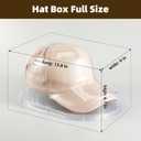 2 Sets Baseball Hat Display Case - Plastic Protector Holder for Signed Caps, Wall Mount Clear Box for Collectibles, Travel Organizer, Memorabilia Storage