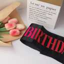 LHPYQ Color Changing It's My 50th Birthday Sash - Red to Pink 50th Birthday Satin Sash for Women Men - Celebration Fifty Years Old Party Gifts -50th Party Decorations Accessories