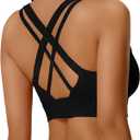 High Impact Sports Bra for Women - Padded Seamless Support Bra for Yoga Gym Workout Fitness -High Support Running Bra (3X-Large, Coolblack)