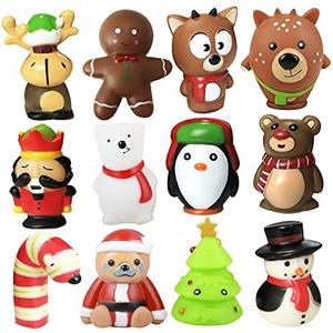 ArtCreativity Kids' Christmas Figurines Pack of 12 Tiny Holiday Figures, Stocking Stuffers, Bath Toys, Themed Toys, Party Favors and Goodie Bag Fillers
