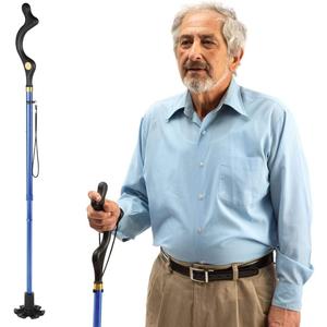 Walking Cane for Men and Women - Special Balancing Stick With 10 Adjustable Heights - Self Standing, Folding, Portable, Collapsible, and Comfortable (Blue)