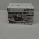 Meat Slicer,CUSIMAX Electric Deli Meat Slicer for Home,2 Removable 7.5''Stainless Steel Blades and Pusher,1-15mm Adjustable Thickness Food Slicer Easy for Cut Meat,Cheese,Bread (7.5"x2 Blades, Bright Black)