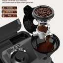 10 Cup Coffee Maker with Grinder Built in, Automatic Grind and Brew Coffee Machine with Glass carafe, Reusable Filter, Auto shut off, Warming plate, for Home Offices or Large Families, Black
