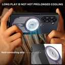 Jonwelsy Case for Samsung Galaxy Z Fold 5, Metal Radiator Design [Compatible with Magsafe] Back Cover with Foldable Stand, Camera Lens Protector Phone Cover for Samsung Galaxy Z Fold 5 (Black)