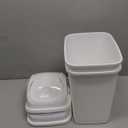 Superio New (2 Pack) Small 2.5 Gallon Plastic Trash Can with Swing Top Lid, Waste Bin for Under Desk, Office, Bedroom, Bathroom- 10 Qt (White)