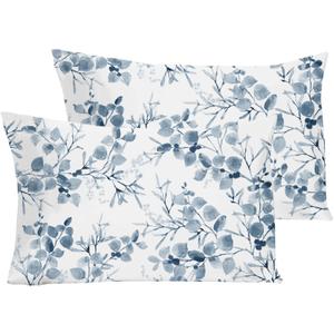 YIYEA King Size Pillow Cases Set of 2, Ultra Soft Double Brushed Microfiber Pillowcases King, Floral Bed Pillow Covers, Fade Resistant, Easy Slip-On (20"x36")