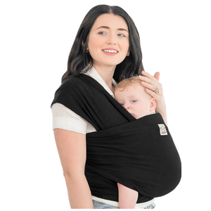KeaBabies Baby Wrap Carrier  All in 1 Original Baby Carrier Newborn to Toddler Sling, Easy to Wear, Hands Free Bonding, Lightweight, Breathable Infant Wraps (Trendy Black)