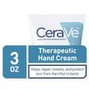 CeraVe Therapeutic Hand Cream for Dry Cracked Hands With Hyaluronic Acid and Niacinamide, Fragrance Free 3 Ounce