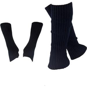 Leg Warmers and Arm Gloves Set,for Women, Dance, Yoga, Cosplay Costume, Party Accessories, 80s Style (Black)