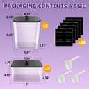 4 Pack Laundry Pods Container, Clear Laundry Room Organization Containers Essentials, Large Detergent Powder Storage Containers Black Wooden Lids & Labels Signs, Home Acrylic Laundry Pods Holder