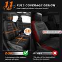 AOMSAZTO Seat Covers Custom Fit for Honda CRV 2017 2018 2019 2020 2021 2022 CR-V Faux Leather Car Seat Cover Full Set Front & Rear Car Seat Protector(Black,5 Seats)