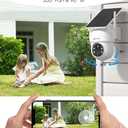 ANRAN Solar Security Cameras Wireless Outdoor,2K Cameras for Home Security with Fixed Solar Panel, 360 PTZ for Home Surveillance,2.4G WiFi, PIR Human Detection, 3MP Color Night Vision, 2 Pack