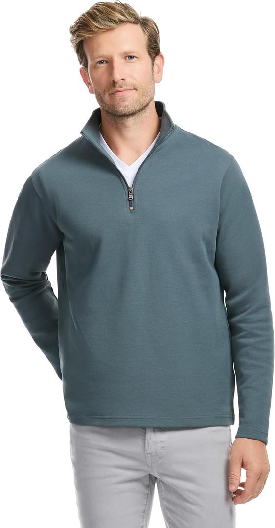 SAKS Fifth Avenue Men's Pique Quarter-Zip Pullover , Large