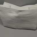 OIAHOMY XXLarge Rectangle Blanket Basket-96L, Cotton Woven Basket for Storage, Dirty Clothes Basket for Living Room, Nursery, Bedroom, Toy Organizing with Handle, 24" x 16" x 15", White