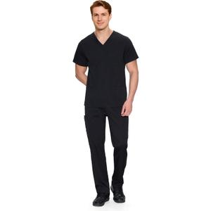 COZYFIT Scrubs for Men Set - V-Neck Scrub Top and Straight Leg Pants with 11 Pockets COZY SCRUBS,XL