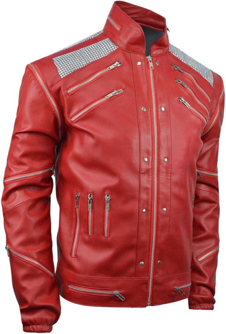 Beat-It Jacket - Red - Faux Leather, Size: XL