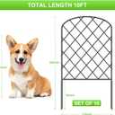 OUSHENG 10 Pack Decorative Garden Fence, Total 10ft(L) x 24in(H) Animal Barrier Border, Rustproof Metal Wire Section Edging Fencing Panel for Outdoor Patio Garden Yard, Arched