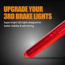 Third 3rd Brake Light LED for 2005-2010 Scion tC, High Mount Rear Brake Lights Assembly for 05-10 Scion tC, Waterproof Center Cab Lamp Stop Light (Red)