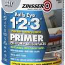 Zinsser 286258 Bulls Eye 1-2-3 All Surface Primer, Quart, Gray