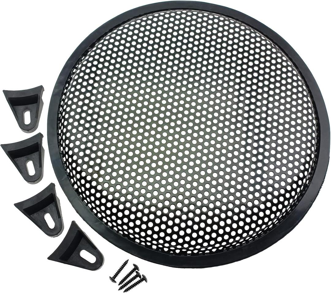 2 Pack 10 Inch Metal Mesh Speaker Grills Covers Subwoofer Grill Protective Case with with Mounting Screws for Home Audio Car Speaker [FDXGYH,Black]