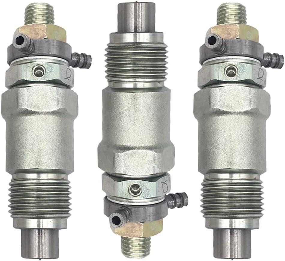 EPSIRMP 15271-53020 3pcs Fuel Injectors Compatible with Kubota D750 D850 D950 D1302 D1402 V1702 V1902 Engine