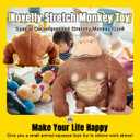 YHan Trending Stretchy Monkey Toy, Stretch Gorilla Toy, Kids Adult Stress Relief Squishy Toys Anxiety TikTok Gift Idea Stretch Gorilla Funny (Large)