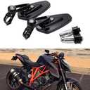 Black Motorcycle Bar End Mirrors Rear View CNC Compatible With GROM MSX125 CB500F Kawasaki Z125 pro Z650 Z750 Z800 Z900 ER6N ER6F Yamaha MT-03 MT-07 FZ-07 MT-09 FZ-09 MT-10 FZ-10 MT-25 FZ6 FZ8 FZ6R