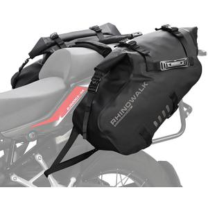 Rhinowalk Motorcycle Saddle Bags Waterproof Motorbike Panniers Motor Side Bag 28L (14L*2) Powersports Saddle Bag for Most Motorcycles Black, 1 Pair