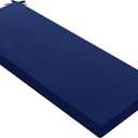Outdoor Bench Cushion: Waterproof and Fade Resistant Patio Furniture Cushions - Non-Slip Bench Pad Cushion with Removable Cover for Garden Swing Porch Sofa Settee, 48 x 18 x 3 Inch, Navy Blue