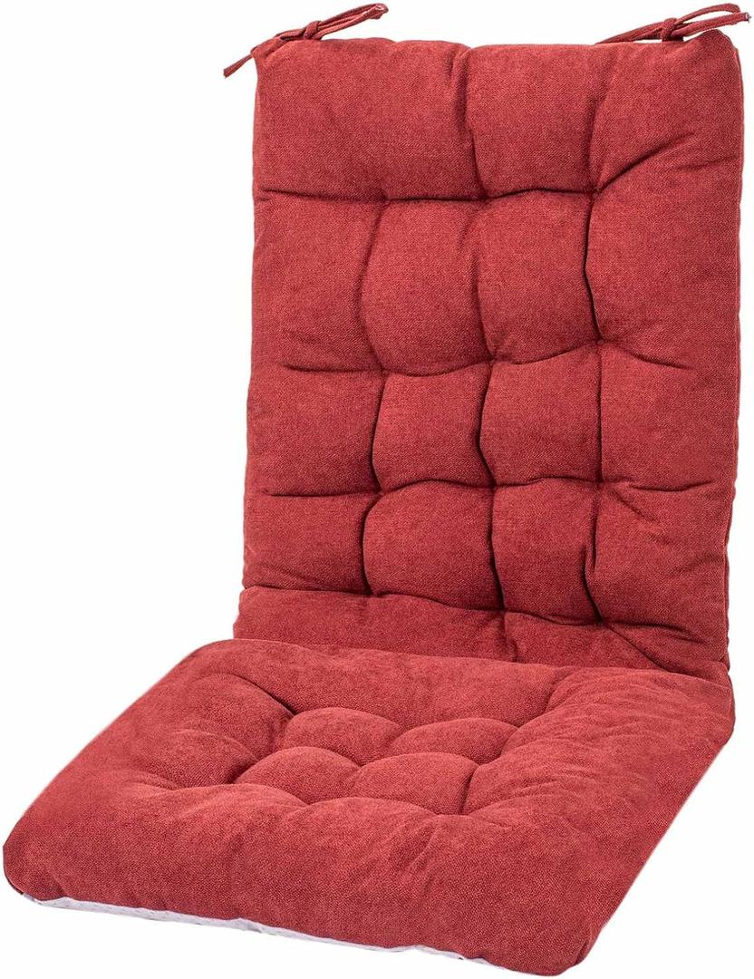 POMIU Rocking Chair Cushion Chair Cushions Chair Pad Chair Pads Sets Indoor Back Seat Cushion Office Chair Desk Chair Dining Chairs Home Kitchen Chair Room (Bordeaux Red)