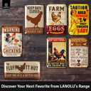3 x Vintage Tin Sign - Gates Closed Chickens, Decor for Coop & Outdoor, Chicken Lover Gifts, Metal Signs 12x8