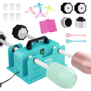 Multi Cup Turner for Tumblers,4X Cup Spinner for Tumblers with 4 ON/Off Switch for Epoxy Resin Tumblers Creating Craft