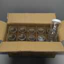 Ruckae 16oz 10 Pack Glass Juice Bottles with Dual Scale, Reusable Glass Bottles with Hole Lids and Straws Mason Jar for Juicing, Smoothies, Kombucha - Water Bottle for Fridge or Gym (Transparent)