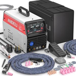 ANDELI 10-in-1 Aluminum TIG Welder with Foot Pedal AC/DCLarge LCD Digital Display 205Amp Cold TIG Welder with Pulse/Square/Sine/Trapezoidal Wave/Stick/Cold/Spot,110V/220V Dual Voltage - Amazon.com