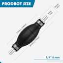 BBTO 4 Pieces Black Primer Bulb Rubber Fuel Pump Transfer Vacuum Fuel Primer Bulb Marine Gas Siphon Hand Pump Outboard Line for Petrol Marine Boat Accessories(1/4'' 6 mm)