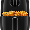 Chefman TurboFry 5-Quart Air Fryer, Integrated 60-Minute Timer for Healthy Cooking, Cook with 80% Less Oil, Adjustable Temperature Control, Nonstick Dishwasher-Safe Basket and Tray, Black
