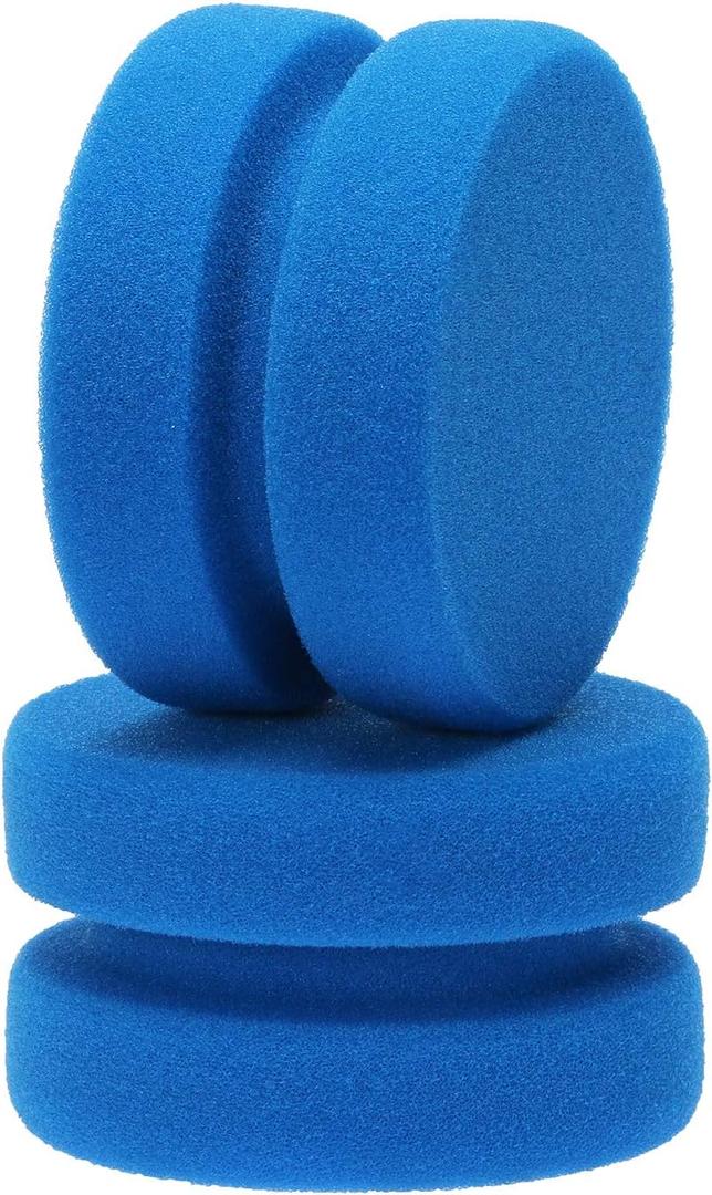 Paint Sponge Applicator PENTA ANGEL 2Pcs 3.1 Inch Double-Side Round Detail Sponge Painting Sponges for Acrylic Oil Watercolor Art Paint or Car Waxing Kitchen Cleaning (Blue)