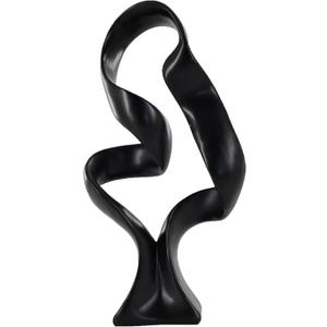 15" Modern Abstract Ribbon Decorative Sculpture, Knot Sculptures,Home Decor,Coffee Table Statues,Dining Living Room Desk DecorBlack