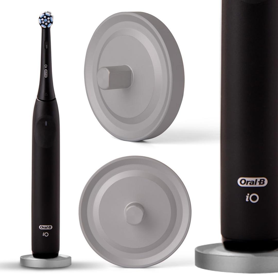 Silver Oral-B Compatible Electric Toothbrush Holder for Bathroom, Aluminum Oral B Toothbrush Holder with Hygienic Drip Capture Stops Toppling with Metal Toothbrush Stand