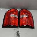 Tail Lights w/o Bulbs Compatible with GMC Sierra 1500 2014-2018/ GMC Sierra 2500 HD 2015-2019/ GMC Siera 3500 HD 2015-2019 Red lens Clear Bottom