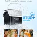 Nugget Ice Maker with Handle, 40lbs/Day Countertop Ice Maker Ready in 5 Mins, Soft Sonic Ice, Auto-Cleaning Ice Makers Portable Ice Machine for Home Kitchen Office Party & Large Families